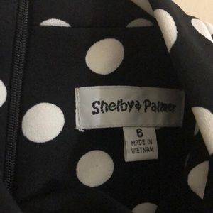 poki dotted black and white dress